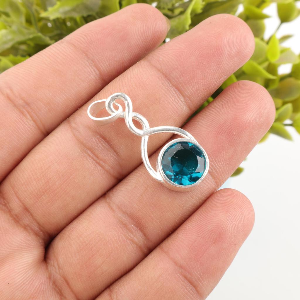 Apatite Gemstone Jewelry, 925 Solid Sterling Silver Jewelry, Handmade Gorgeous Silver Pendant For Thanksgiving Gift