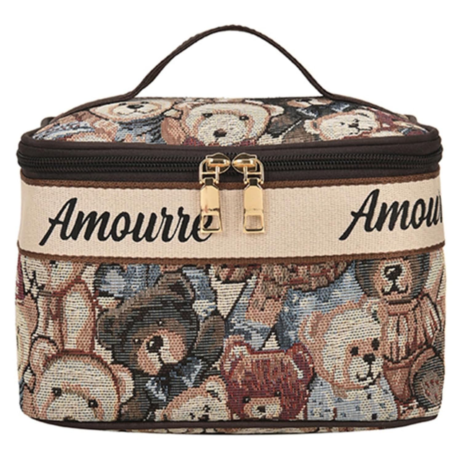 Vanity pouch Bear cosmetic makeup large capacity larger waterproof lightweight box portable