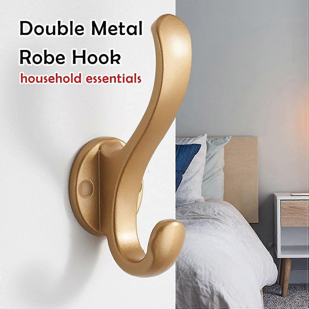 Pack Of 5 Wall Hook Coat Key Hat Towel Handbag Clothes Heavy Duty For Wall Bathroom Doorgold - DD