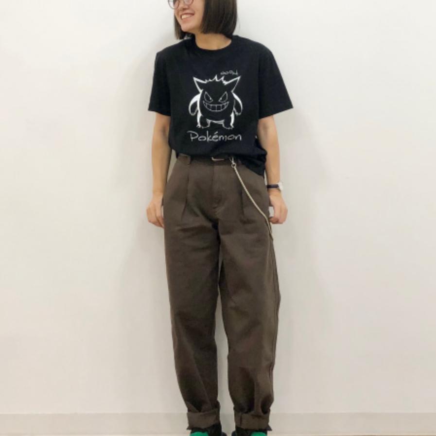 Uniqlo X Pokemon Collaboration SS24 Letter Pattern Printed Casual Crew Neck Short Sleeve T-Shirt Men T-Shirts Black 475844-09