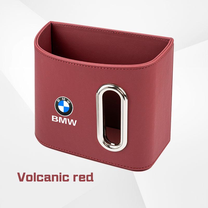 AAAOS1 Leather Car Door Storage Box For BMW X1X3X4 X5 X6 X7 1 3 5 7 Series E70 E87 F40 F48 G20 G30 Tissue Holder Backrest Organizer Bag