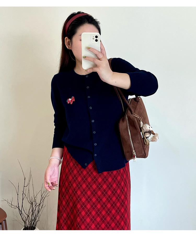 Plus Size Women's 100% Wool Casual Sweater Coat - Winter 2025 Loose Knit Cardigan
