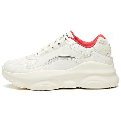 Life Collection Life Cushioning Slip Resistant Abrasion Resistant Low Top Chunky Sneakers Women's Ivory White 122018887-1