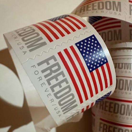 40Pcs Stamp Sticker American Flag Pattern Clear Print Water Sun Resistant Peel Fade-Proof Traceless Stamps