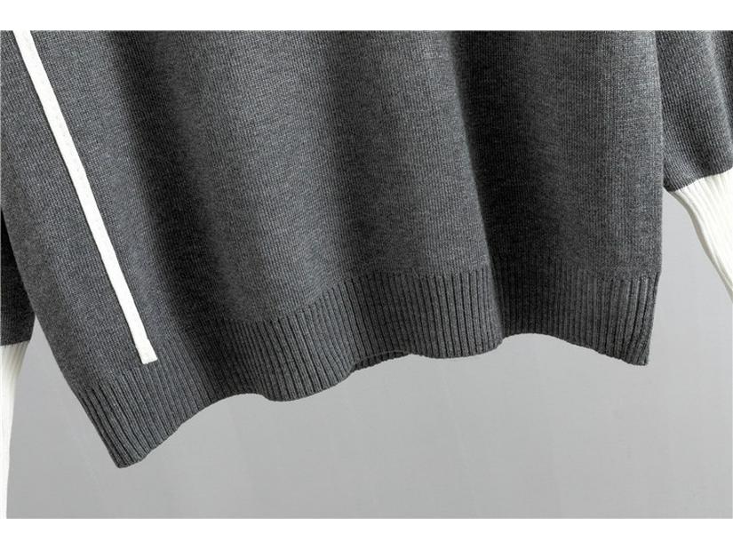 Spring & Autumn 2025 Women's Plus Size Fashionable Knitted Two-Piece Suit