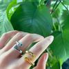 Hands Hug Shaped Couple Rings For Lovers Women Men Lady Boy Girls Valentine's Day Jewelry Gift Silver Color Adjustable Open Ring