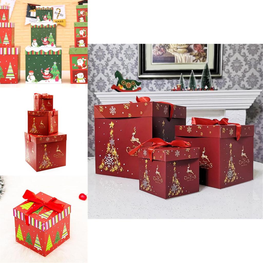 Premium Large Christmas Gift Box With Lid And Ribbon Perfect For Holiday Gifting**