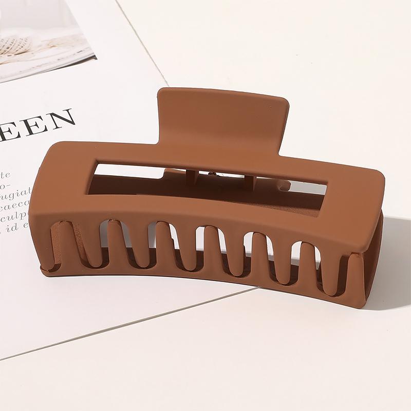 1Pc Big Size 10.5cm Rectangle Matte Hairpin Crab Vintage Hair Claws Trendy Hair Clip Hair Accessories For Women With Thick Hair