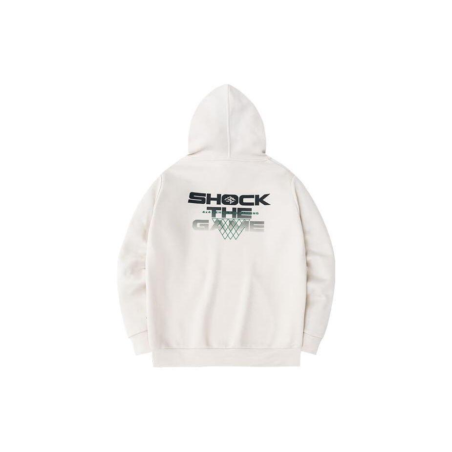 Anta Loose Casual Sweatshirt With Letter Print On The Back Men Sweatshirts Mud-Gray 152411723-4