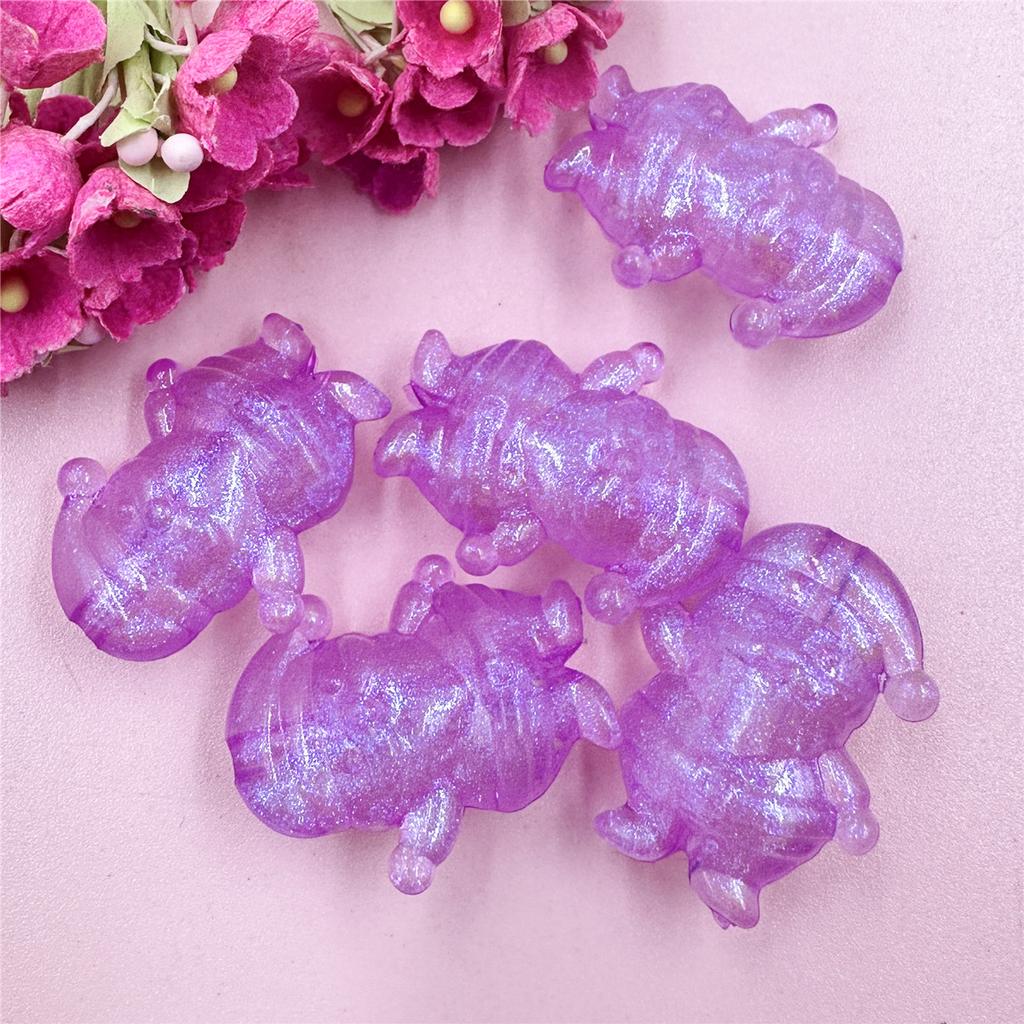 Creative DIY Jewelry Accessories Jewelry UV Colorful Accessories 25*30mm Christmas Dwarfs Acrylic Transparent 5pcs Beads Beaded Materials