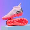 CR7 high-top football shoes tf broken nails artificial turf AG nails leather feet boys and girls students training shoes
