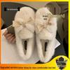 Women's Plush White Furry Fairy Shoes - Autumn/Winter Velvety Bean Style for Expecting Moms