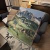 130*160cm Scenic Decorative Tapestries Leisure Blanket New American Rustic Knitted Thread Blanket Sofa Travel Tent Cover Blanket