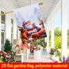 2D Flat, 2D Flat Printing 1pc Winter Christmas Blessing Pattern Print Courtyard Flag-double Sided Garden Flag, Outdoor Decoration, Lawn, Flag Only, , 