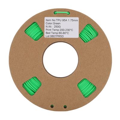 3D-Drucker Filament 250g 1.75mm 95A TPU Flexibel Hohe Elastizität Drucker Filament Ersatz 0.02mm Genauigkeit