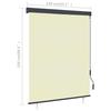 VidaXL Store Roulant d'Extérieur Auvent Rétractable Vertical Balcon Jardin Pergola Terrasse Patio Blocage Des UV 145971