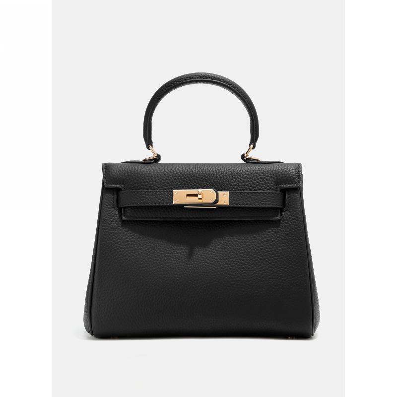 Kožená dámská taška první vrstva hovězí kůže vzor liči prémiová taška přes rameno lehký luxusní dojíždějící dámská kabelka