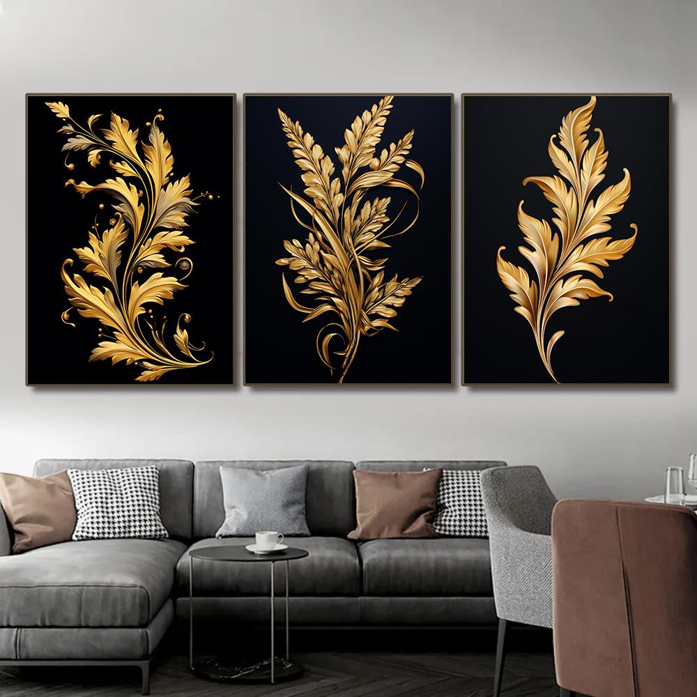 1pcs Canvas Painting Dark Golden Flower Wheat Canvas Painting Decorative Paintings Wall Decor Art Mural Wall Decoration for Home No Frame