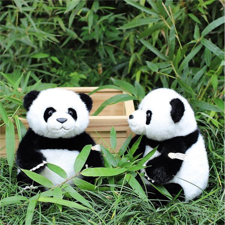 Lovable 35cm Panda Plush Toy Soft And Cuddly Black And White Animal Stuffed