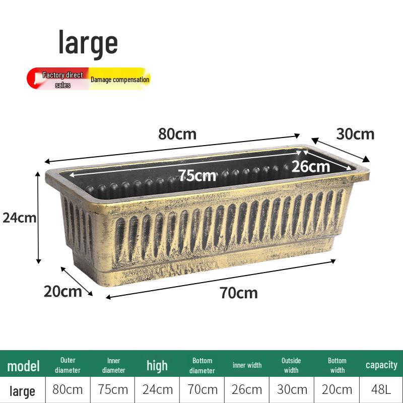 Large Rectangular Plastic Balcony Planter with Free Shipping