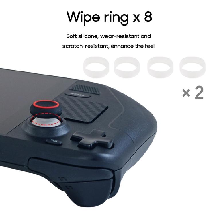Console Protective Stickers Set Dust Plugs Touchpad Button Decal for Steam Deck