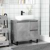 Bathroom Vanity Unit Concrete Grey 65 X 33 X 60 Cm Engineered Wood