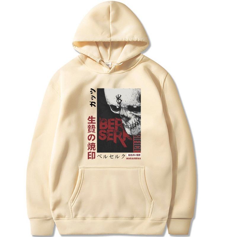 Japanese Animation Berserk Men Hoodies Boys Harajuku Girls Pullover Fancy Music Gift Casual Loose Comfortable Sweatshirt