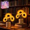 2026 Shimmering Sunflower Lamp, USB Rechargeable Artificial Sunflower Night Light, Touch Dimming & 3-Level Brightness, LED Flower Lamp for Mom, Frien
