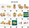6 8 10 12 15 16-28mm OD X M8-M30 1/8" 1/4" 3/8" 1/2" 3/4" 1" BSP Male  Compression Union Brass Pipe Fitting Connector Coupler