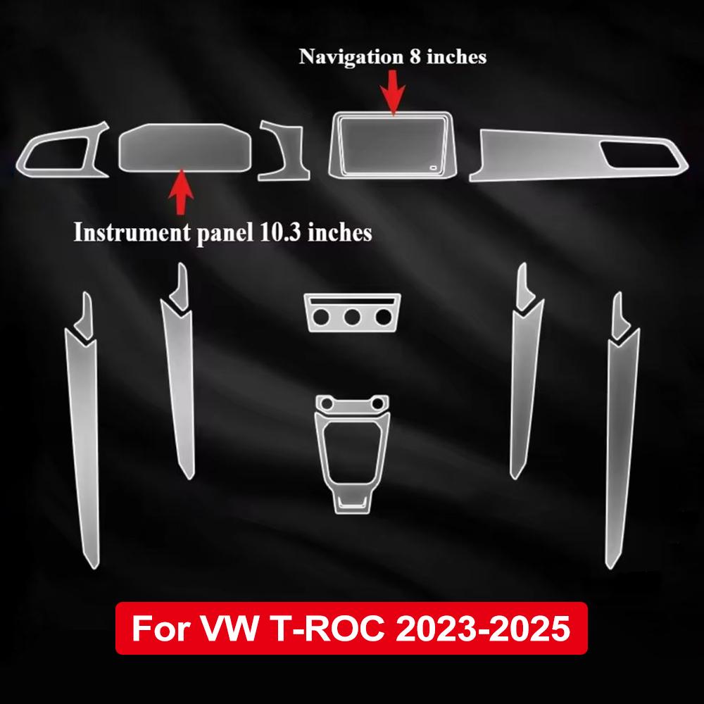 

TUP Protection Film for VW T-Roc 2026 2026 2026 Pre Cut Transparent PPF Navigation Gear Panel Center Console Cover Accessories Left Hand Drive