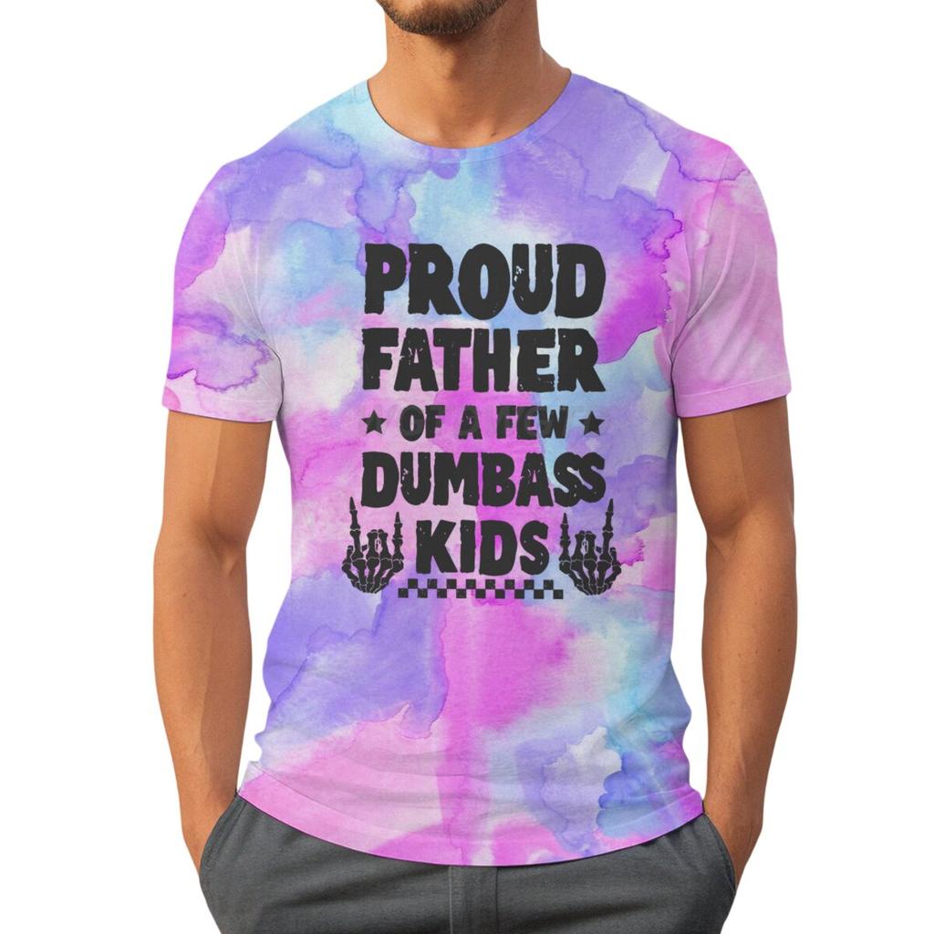 Vatertags-T-Shirt für Männer Stolzer Vater Mode Lässig Grafik-T-Shirts Batik Retro Vintage Sommer Tops Neue Herrenbekleidung