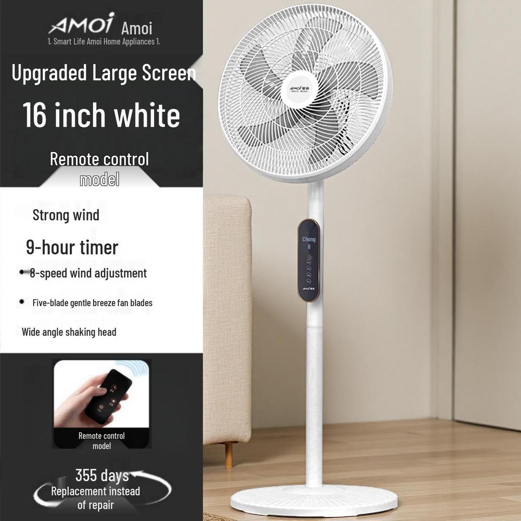Ventilatore a Pavimento Xiaxin da 16 pollici - 8 Velocità, Telecomando Smart, Flusso d'Aria Ampio e Silenzioso