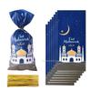 25/50pcs  Eid Mubarak Gift Bags Plastic Candy Cookie Bag Ramadan Kareem Decor Islamic Muslim Party Supplies Eid Gifts Bags