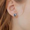 Strata Daily Round Ceramic Earrings (Black)