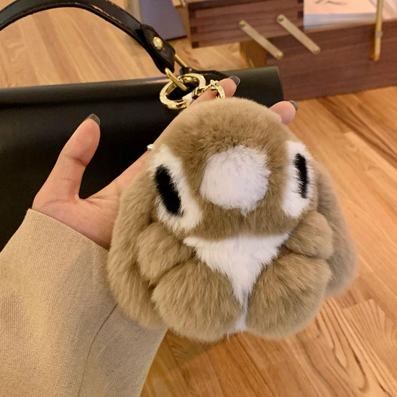 Lovely and Cute Koala Rex Rabbit Fur Cute Doll Plush Cartoon Character Car Keychain Pendant Bag Pendants