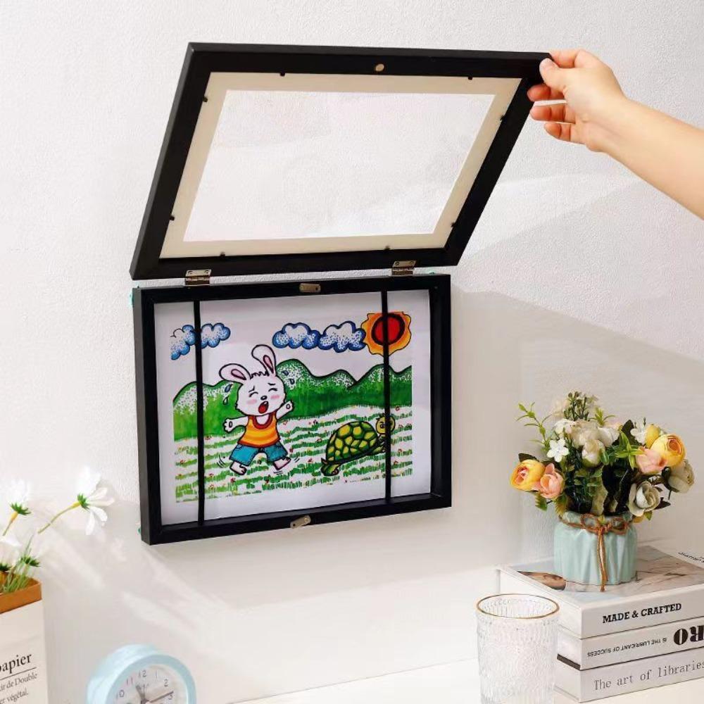 Wall Decoration Wooden Kids Art Frame Changeable Family Portraits Photo Frame Home Decor Memorial Picture Frame For Kids