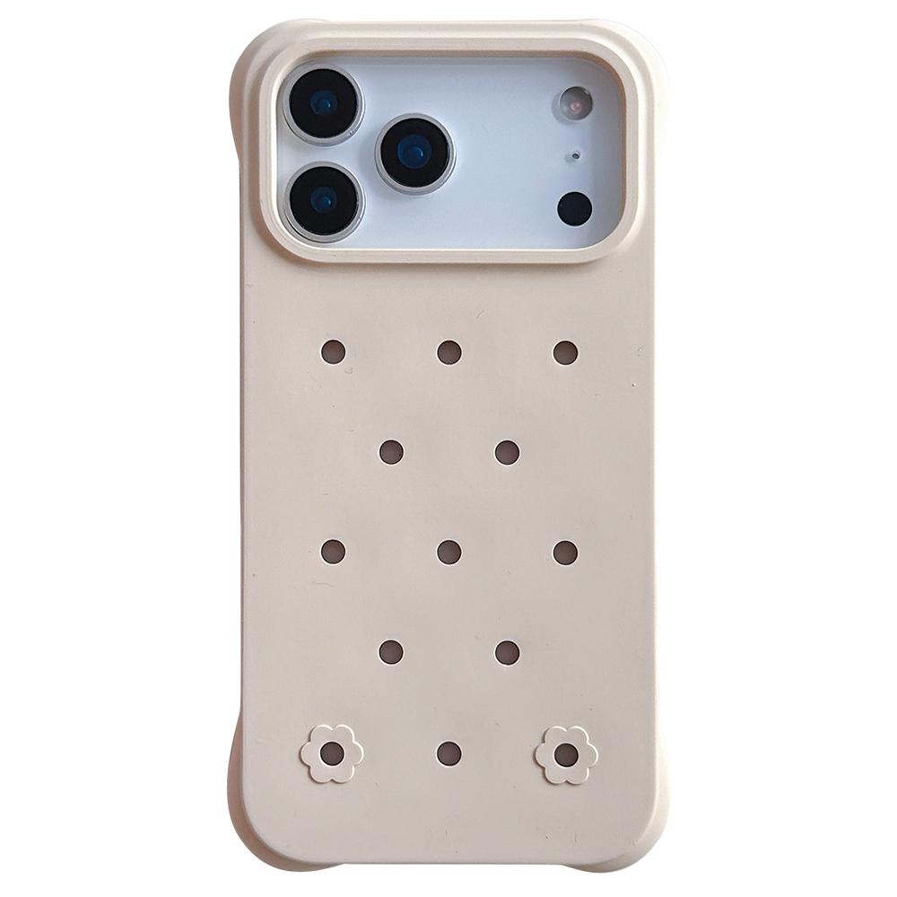 For iPhone 17 Pro Case with Multi Holes Four Corners Shockproof Silicone + PC Phone Back Cover