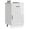 White "Lucca" Kitchen Base Cabinet, Wood-Based Material