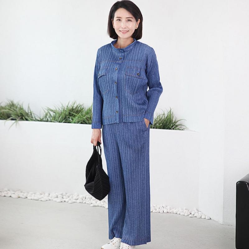 Shiz Madam Men China Pocket Shirt   Pleated Pants Set Set3241