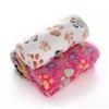 Lovely Pet Small Large Warm Paw Print Dog Puppy Cat Fleece Soft Blanket Beds Mat for Small Medium Large Dogs Mat