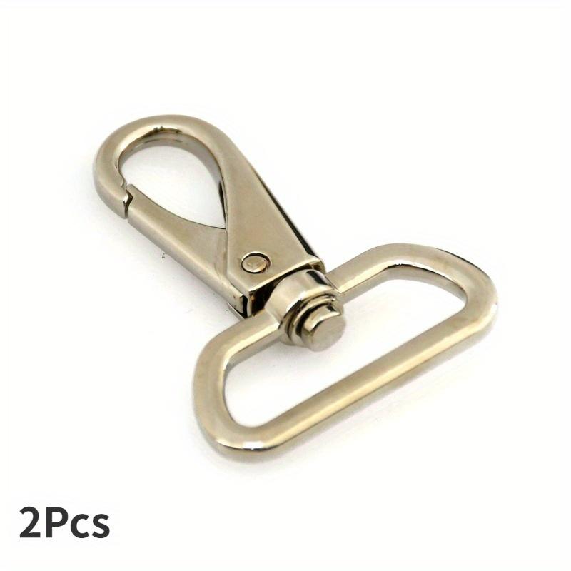 2Pcs Metal Swivel Eye Snap Hook Clasps Clips for DIY Leather Craft Bag Strap Belt Webbing Keychain
