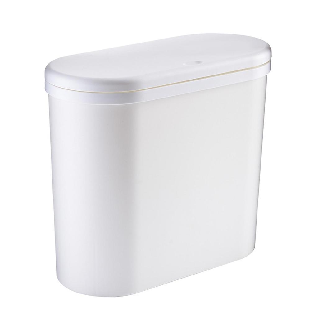 Bathroom Trash Can Multipurpose Large Capacity Modern Nordic Style Kitchen Garbage Can with Press Type Lid for Home