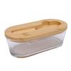 Glass   Dish with Lid Airtight   for Freshness 300ML Rectangular     for Kitchen Countertop Decor