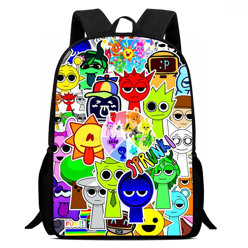 Rhythm Box Sprunki Spel Anime Rugzak Student Schooltas Computer Tas