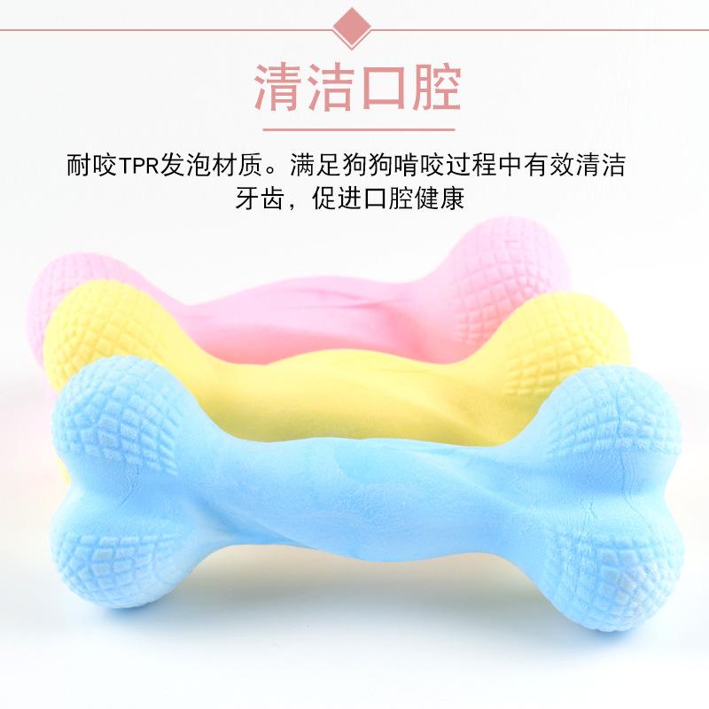 Pet Dog Toy Milk Flavor TPR Foam Bone Teeth Cleaning Chew Toy for Small Large Dogs Macaron Dog Bone