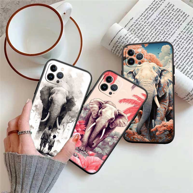 RE5 Animal Elephant New High-End Shell Phone Case for OPPO A3 Pro A72 A74 A76 A77 A77S A78 A79 A94 A95 A18 A40M A58