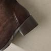 Krazing Pot Flock Autumn Winter Shoes Thick Heels Size 43 Long Boots Black Brown Stretch Over-the-knee Boots