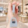 Luxury Rhinestone Scented Sachet Keychain: Crystal Diamond Ceramic Women's Handbag Charm, Perfect Small Gift