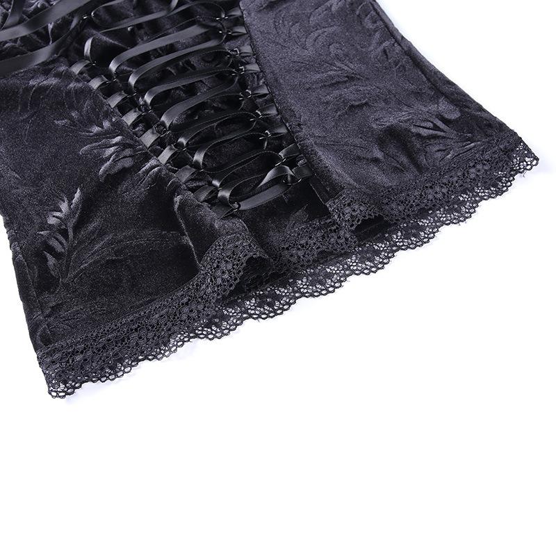 GMXIA Dunkles sexy Spitzen-Retro-Top für Damen, Sommer, schwarzes Neckholder-Top, Weste für Damen, Strickwesten