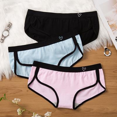 Damen Slips Baumwolle Sport Fitness Low-Rise Uni Weich Atmungsaktiv Unterhosen Dessous Unterwäsche Für Frau Intimates